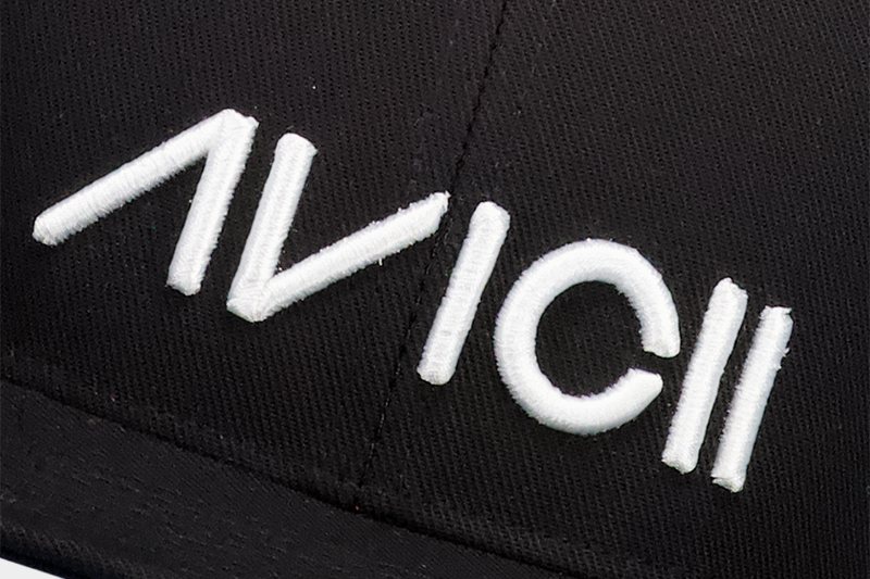 Avicii Original White Logo Black Cap