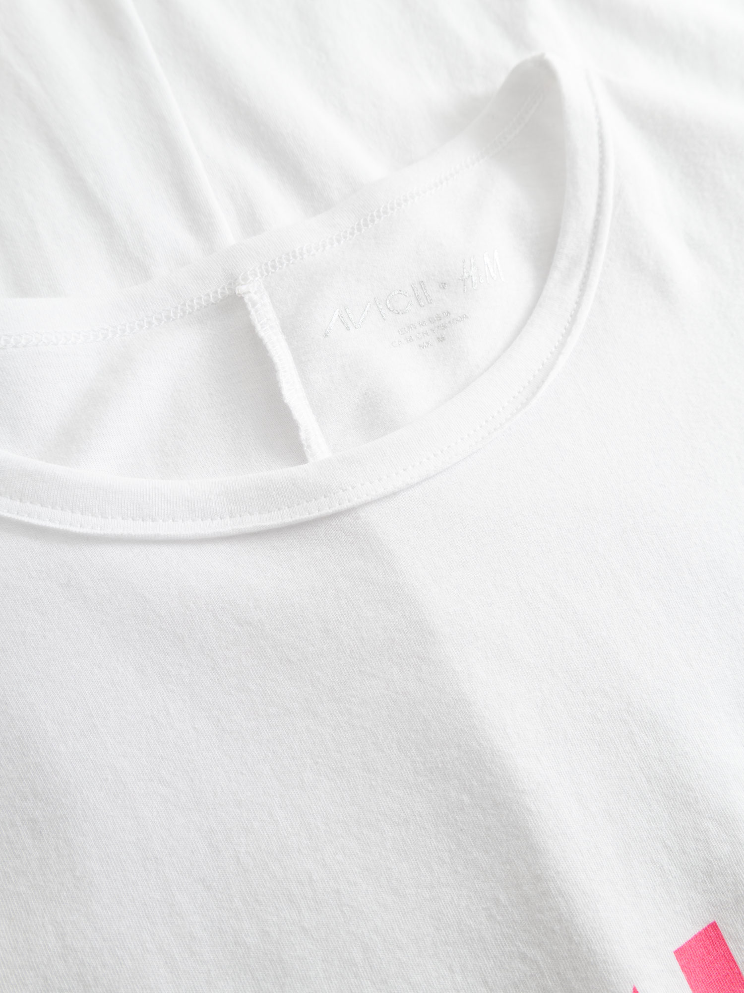 H&amp;M original - Avicii Tall Tee White/Pink